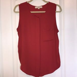 LOFT mixed media blouse